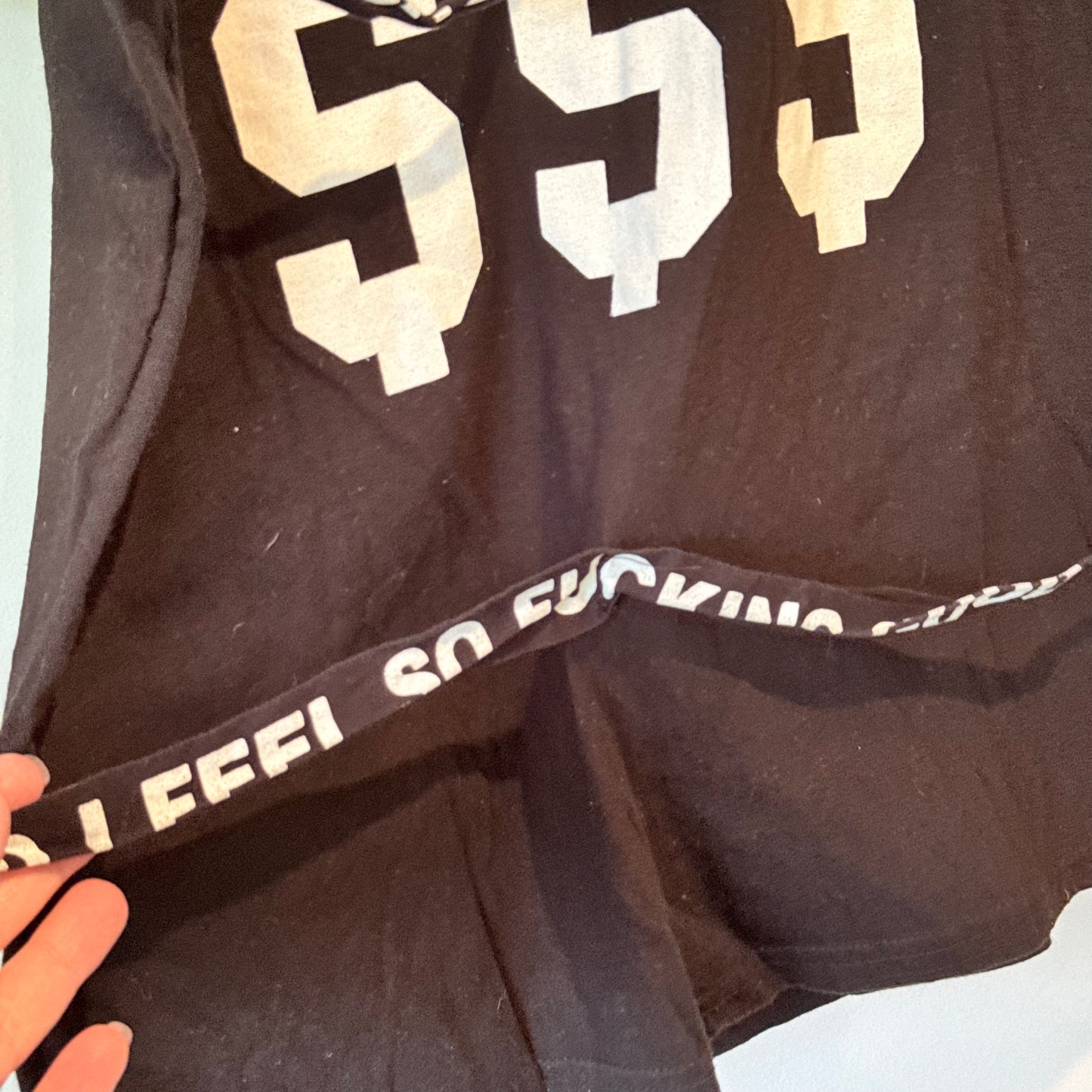 BLACK (The Label) Money Print Raglan T-Shirt (52cm U/arm)