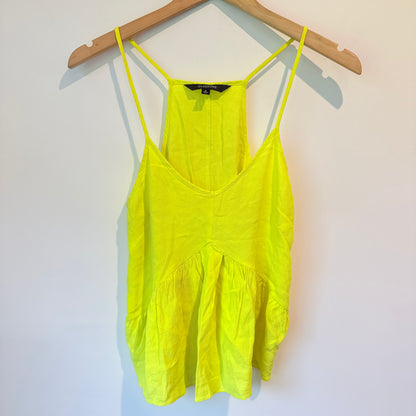 Glassons Neon Yellow Cami Top Racerback Size 8