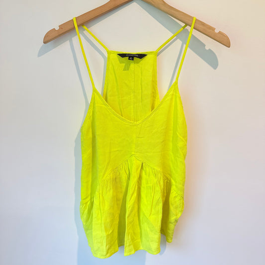 Glassons Neon Yellow Cami Top Racerback Size 8