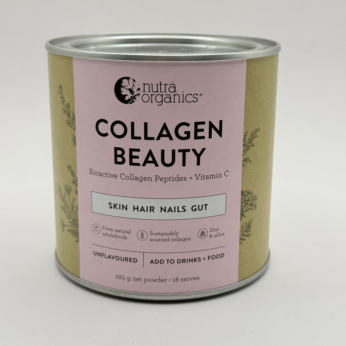 Nutra Organics Collagen Beauty Unflavoured Powder – 225g