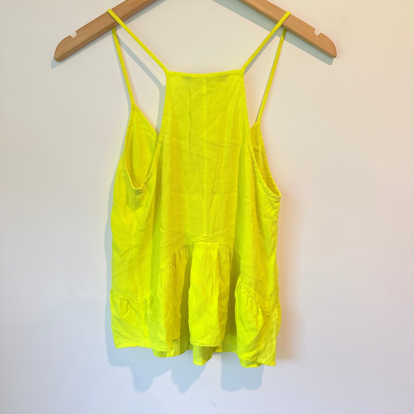 Glassons Neon Yellow Cami Top Racerback Size 8