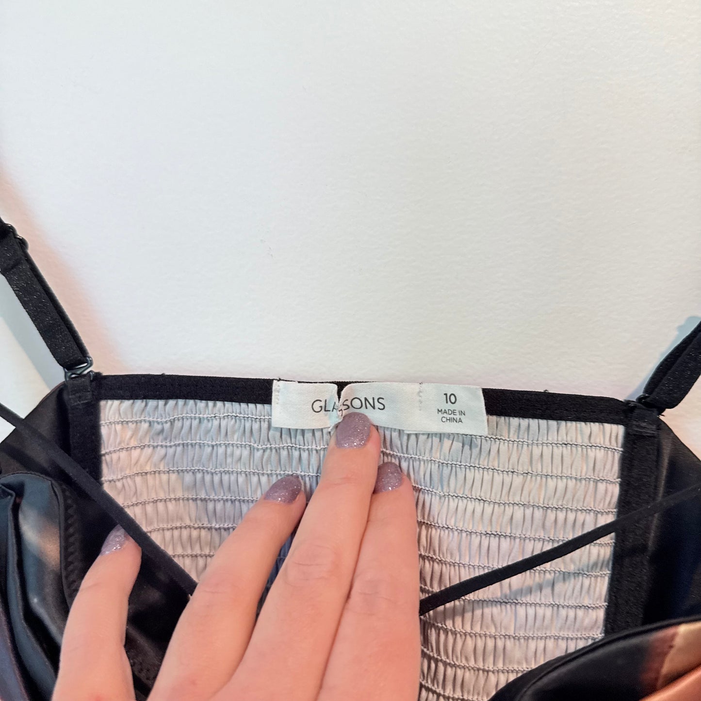 Glassons Bustier Crop Top Abstract Print Size 10