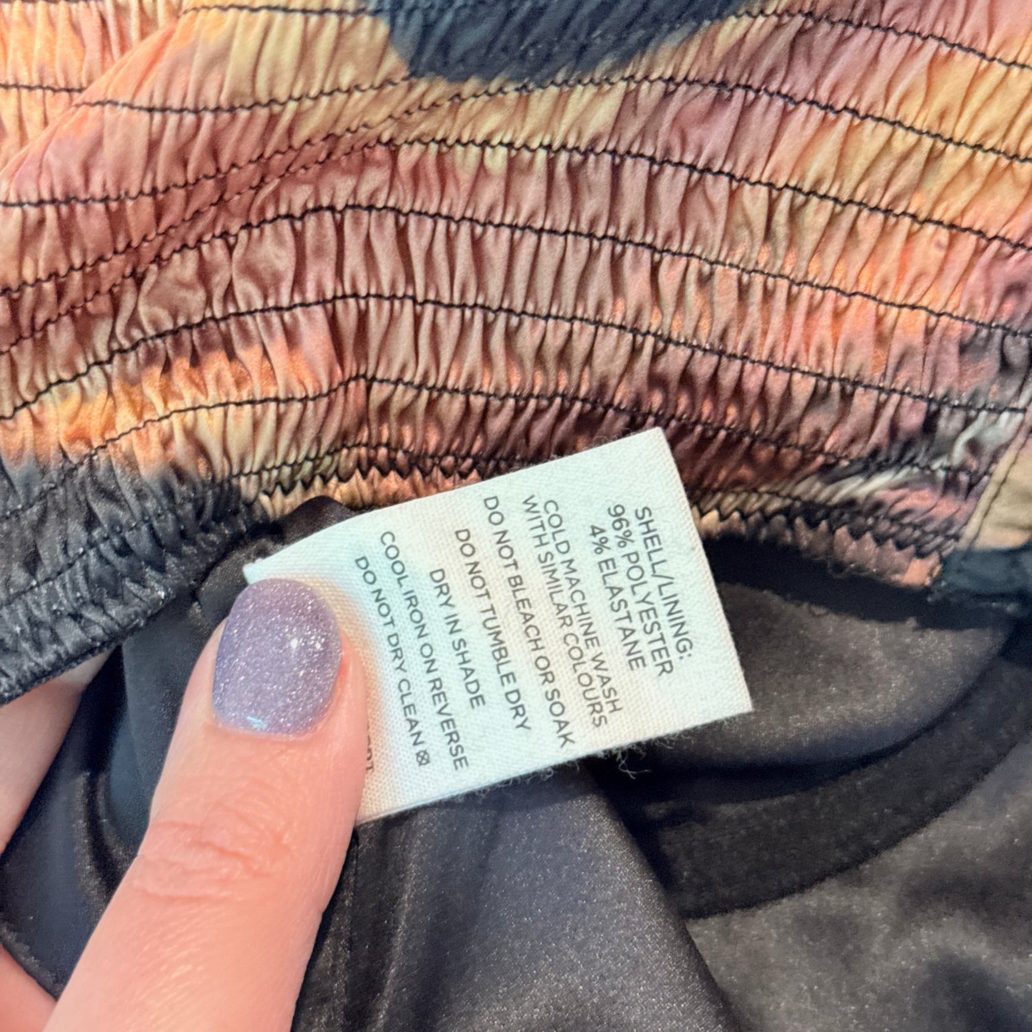 Glassons Bustier Crop Top Abstract Print Size 10