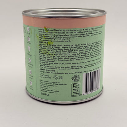Nutra Organics Super Greens + Reds – 300g Watermelon Strawberry