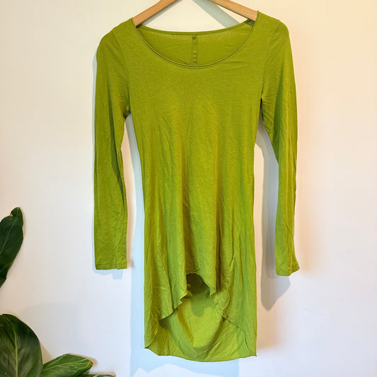 S S Collection Chartreuse Mini Dress Ruched Back Size S