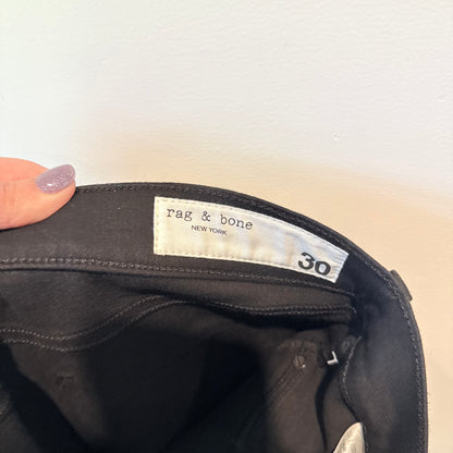 Rag & Bone High-Rise Ankle Skinny Jeans Gold Metal Metallic Denim Size 30