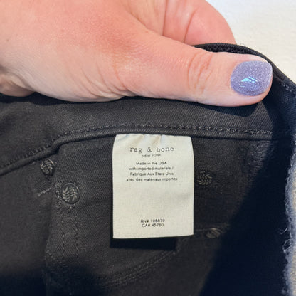 Rag & Bone High-Rise Ankle Skinny Jeans Gold Metal Metallic Denim Size 30