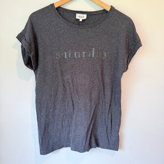 Seed Heritage Size S "Saturday" 100% Cotton Tee