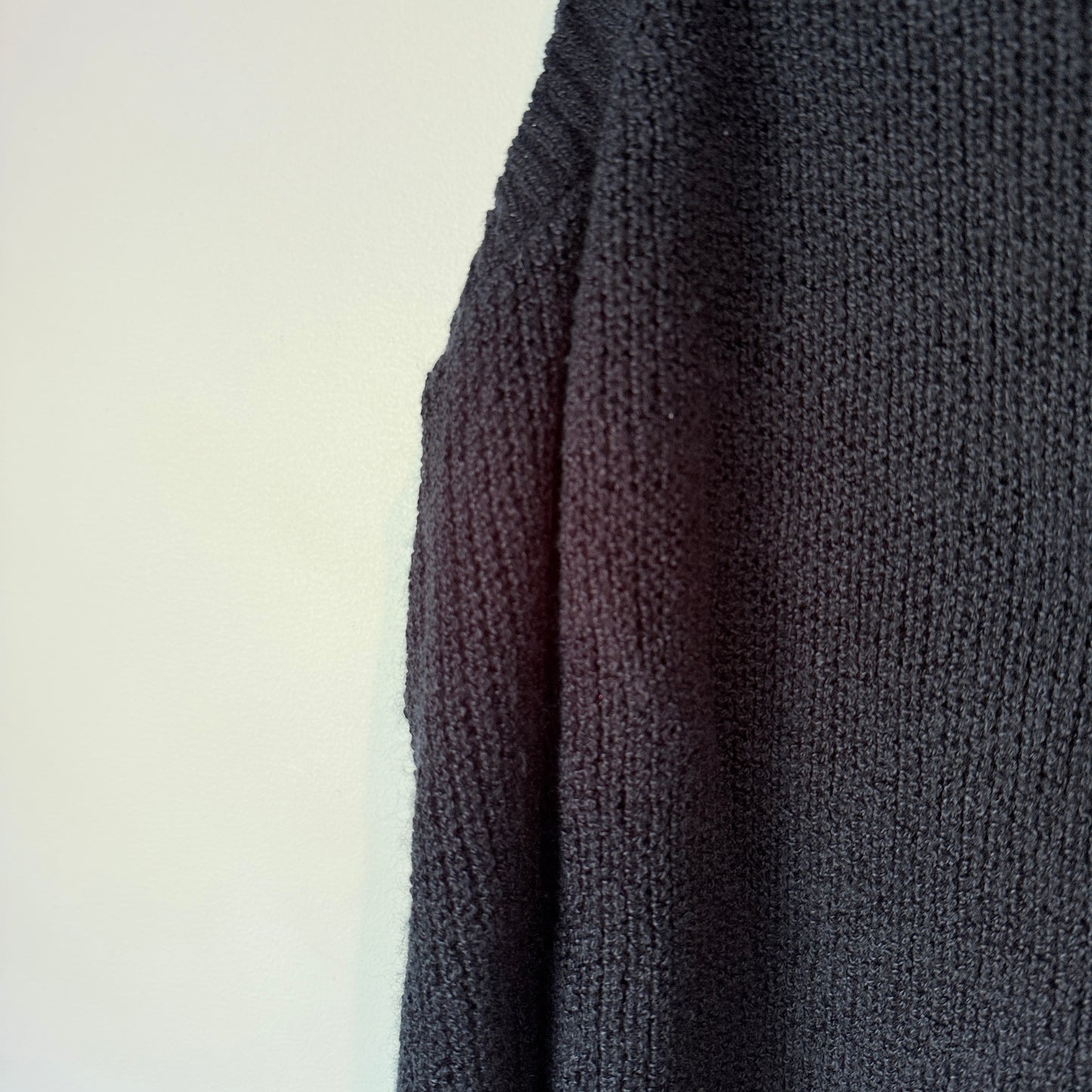 Mirrou Size M Black Cold Shoulder Knitted Sweater