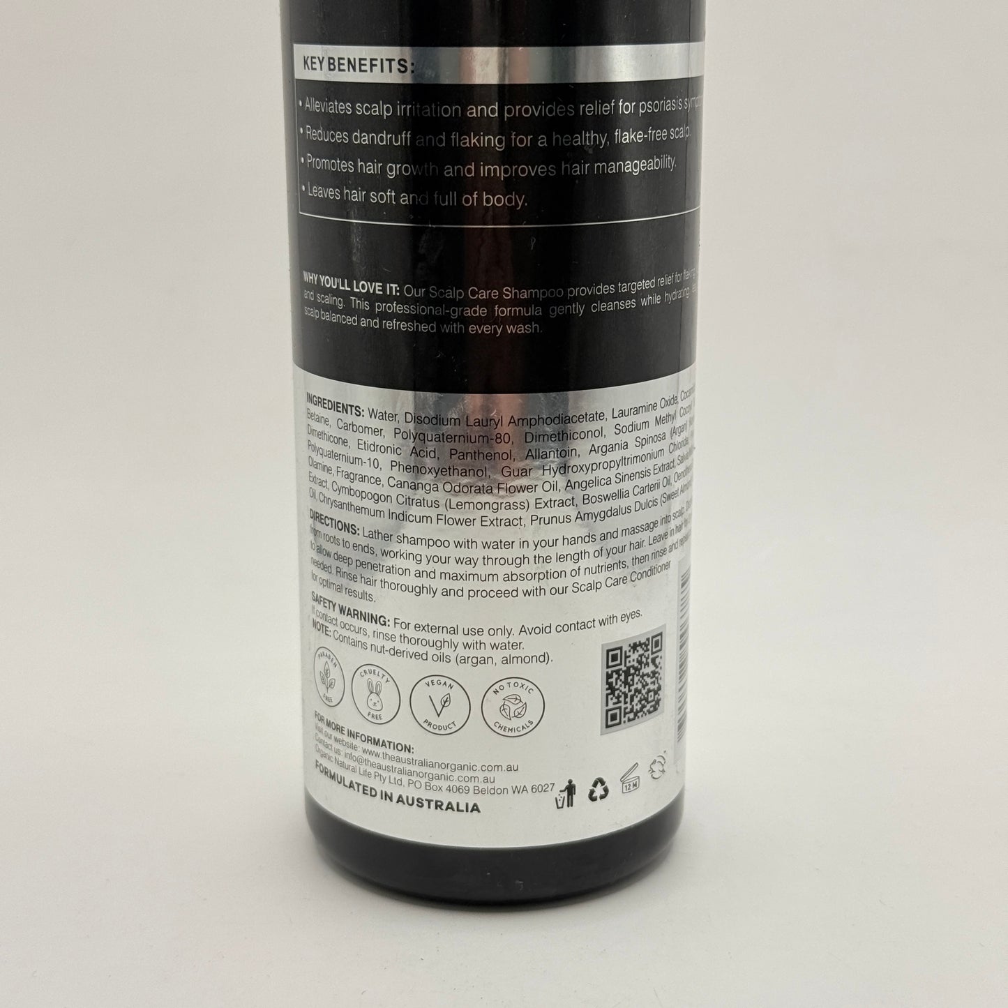 The Australian Organic Argan Oil Scalp Care Shampoo – 500 ml