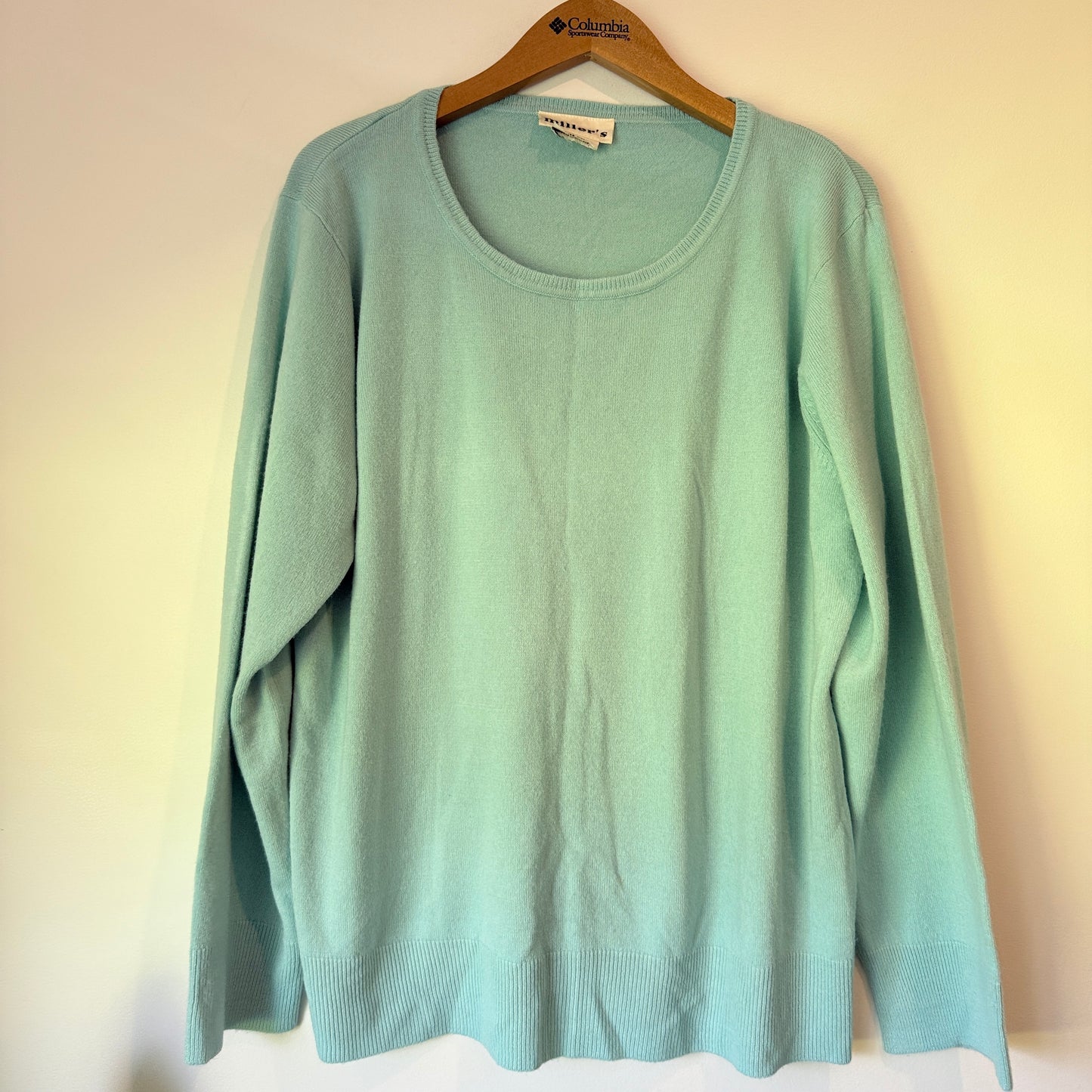 Miller's Size XXL Mint Crewneck Long-Sleeve Sweater