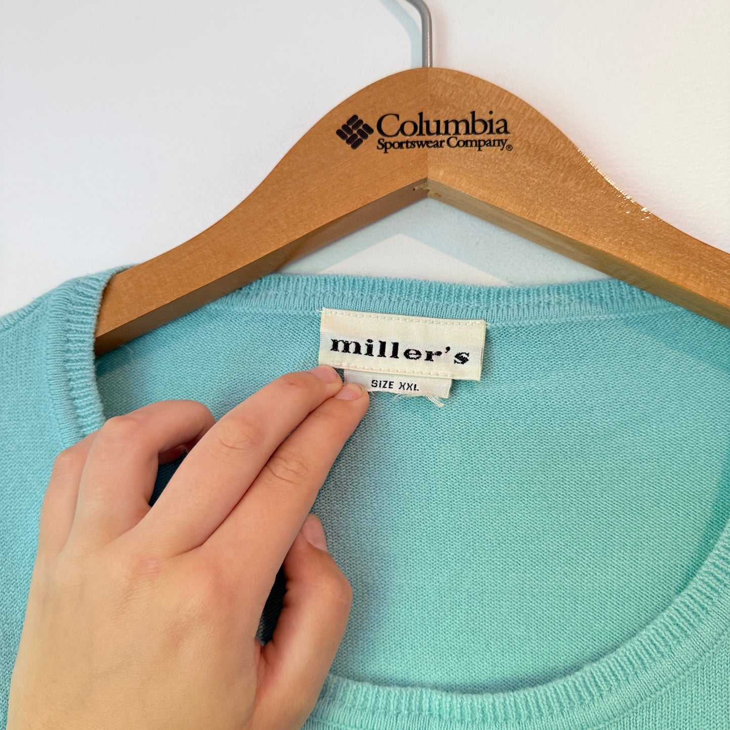 Miller's Size XXL Mint Crewneck Long-Sleeve Sweater