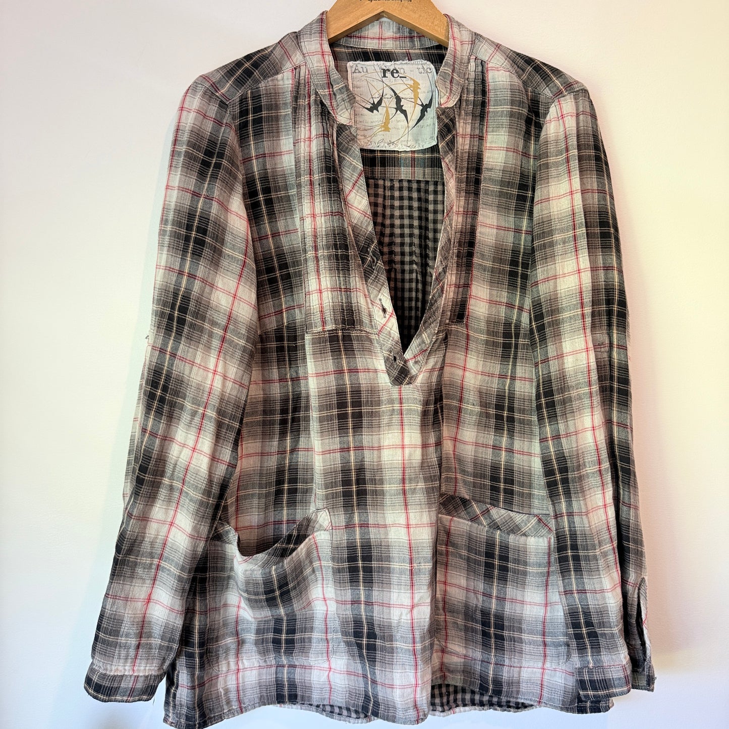 Re_ Size 14 Plaid Flannel Long-Sleeve Shirt