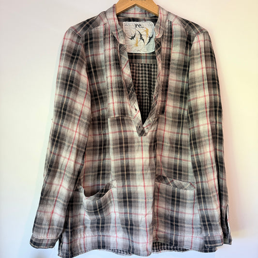 Re_ Size 14 Plaid Flannel Long-Sleeve Shirt