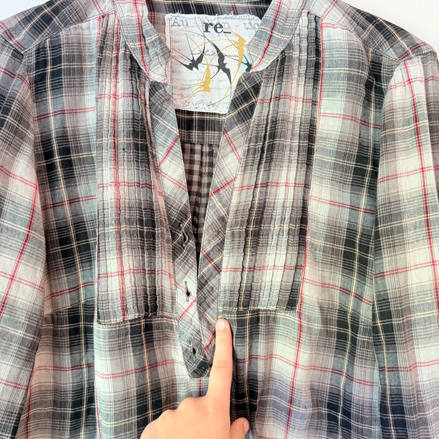 Re_ Size 14 Plaid Flannel Long-Sleeve Shirt