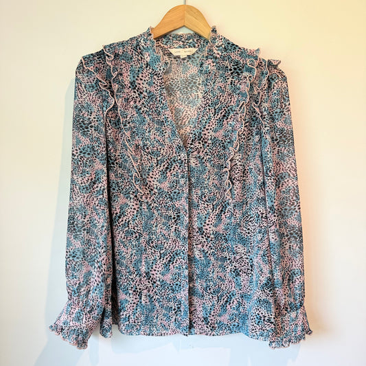 Love & Roses Size 12 Ruffle Blouse