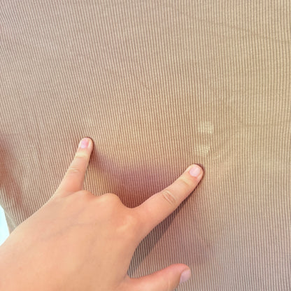 Cotton:On Body Size S/P Light Brown Scoop-Neck Cropped Top