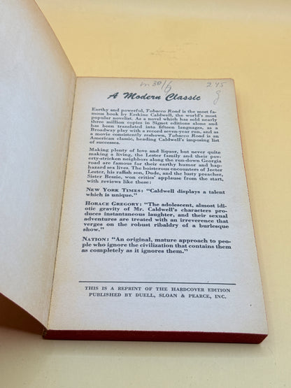 Tobacco Road by Erskine Caldwell (1964)