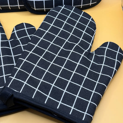 4 Piece Kitchen Oven Mitt and Pot Holder Set