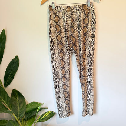 Lemon Tree Size 10 Snakeskin Look Leggings