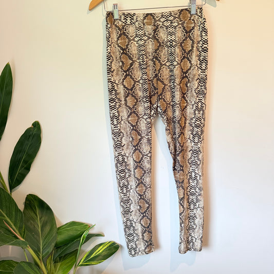 Lemon Tree Size 10 Snakeskin Look Leggings