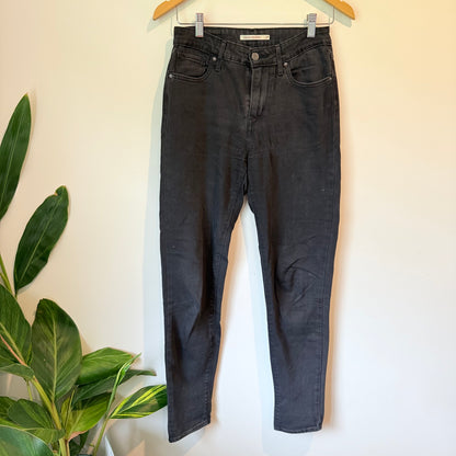 Levi's 721 High Rise Skinny Black Jeans - Size 27