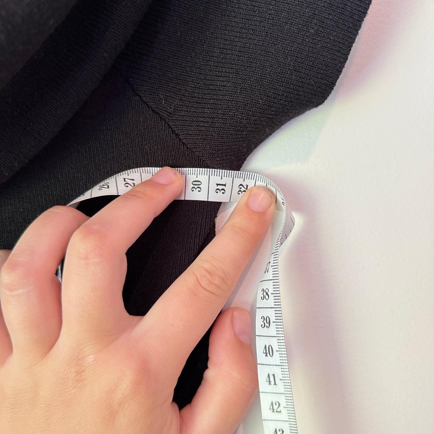 Brand Unknown Size U/Arm 31cm Black Knit Cowl Neck Dress