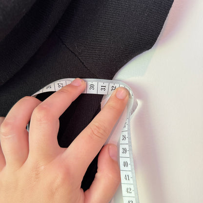 Brand Unknown Size U/Arm 31cm Black Knit Cowl Neck Dress