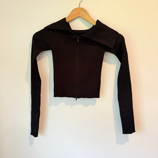 Glassons XS Ribbed Zip Up Top