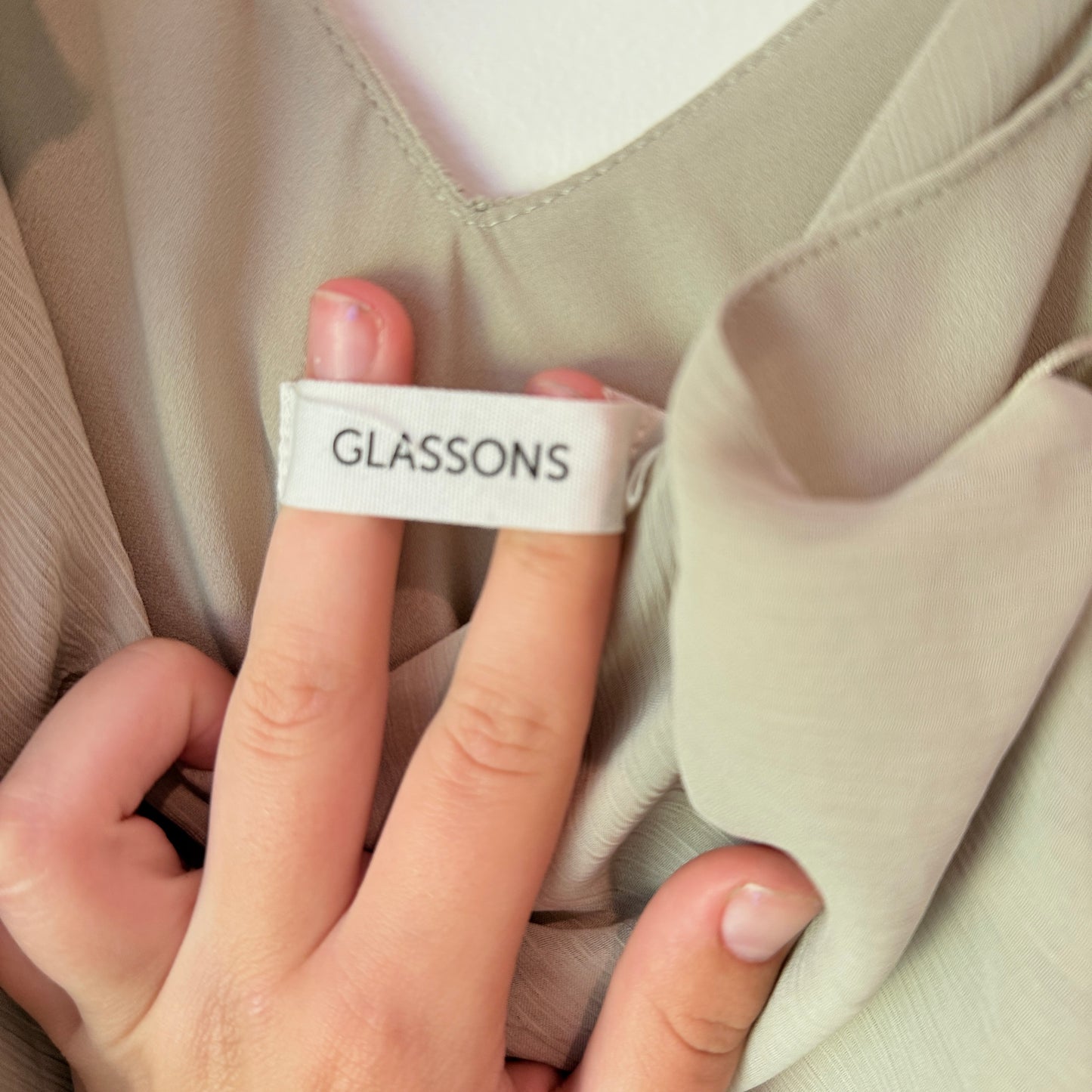 Glassons Size 6 Sage Ruffled Maxi Dress