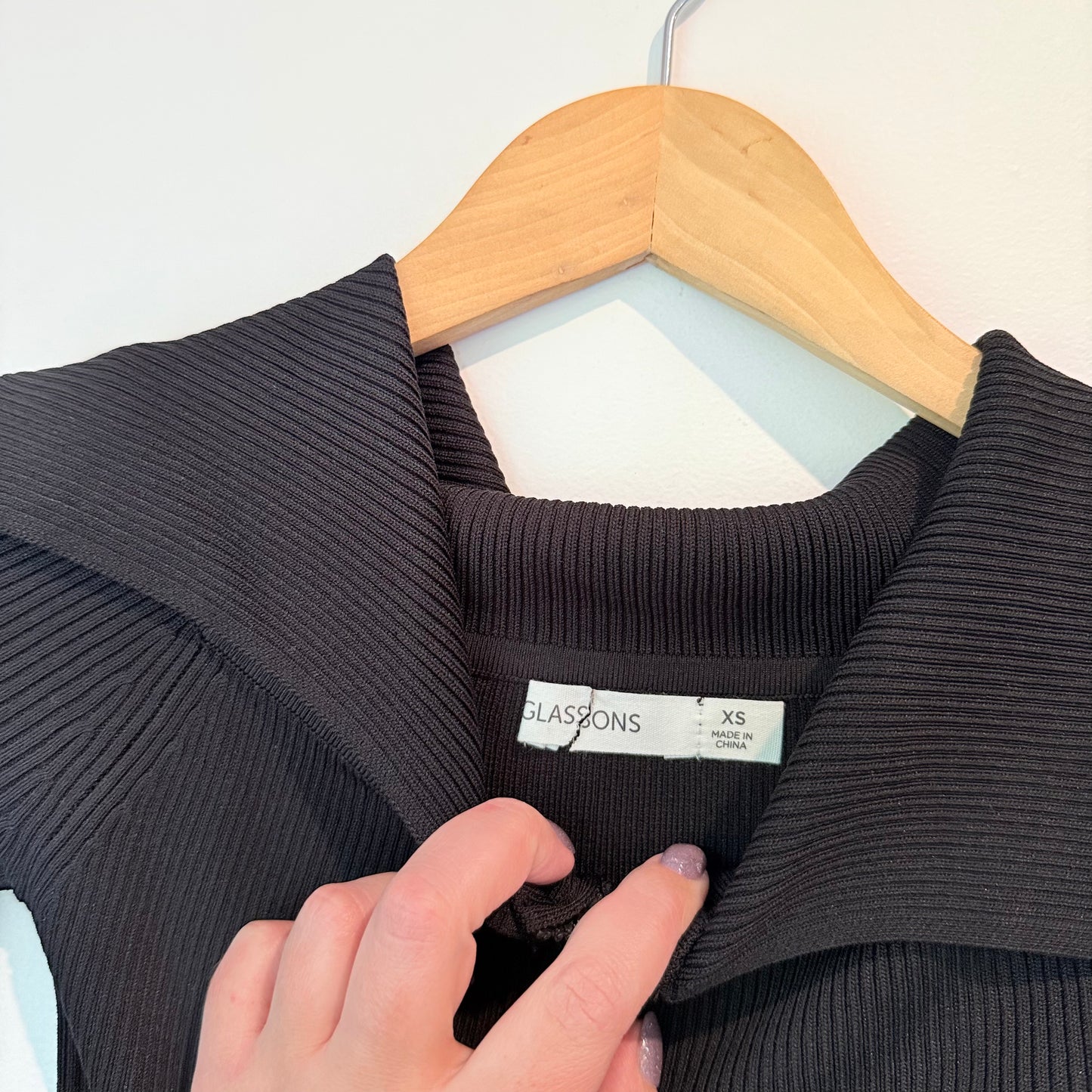 Glassons XS Ribbed Zip Up Top