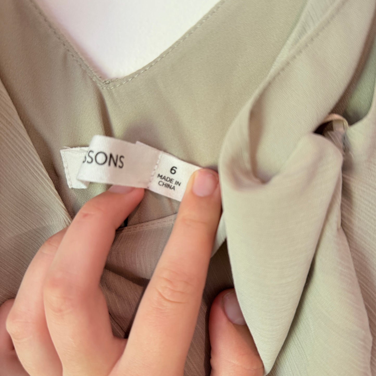 Glassons Size 6 Sage Ruffled Maxi Dress