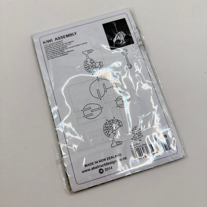 Abstract Design Kiwi Decoration Kit – Green Flat-Pack Wooden Ornament