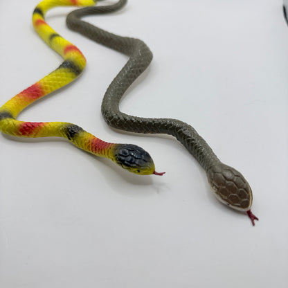 Set of 2 Flexible Rubber Toy Snakes