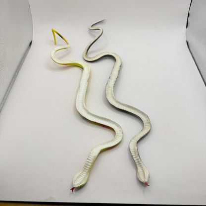 Set of 2 Flexible Rubber Toy Snakes