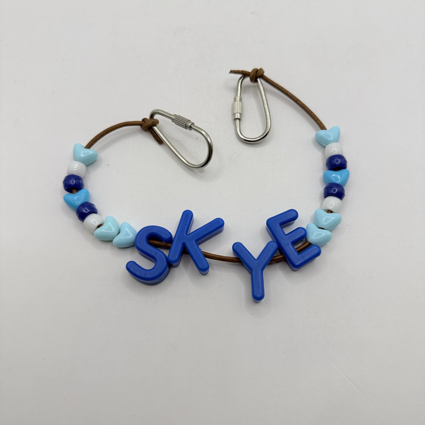 Custom Beaded Name Keychain – “SKYE”