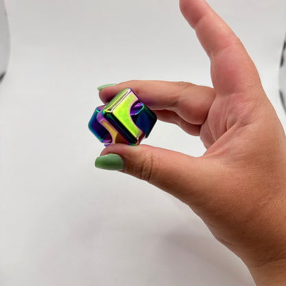 Rainbow Metal Fidget Cube