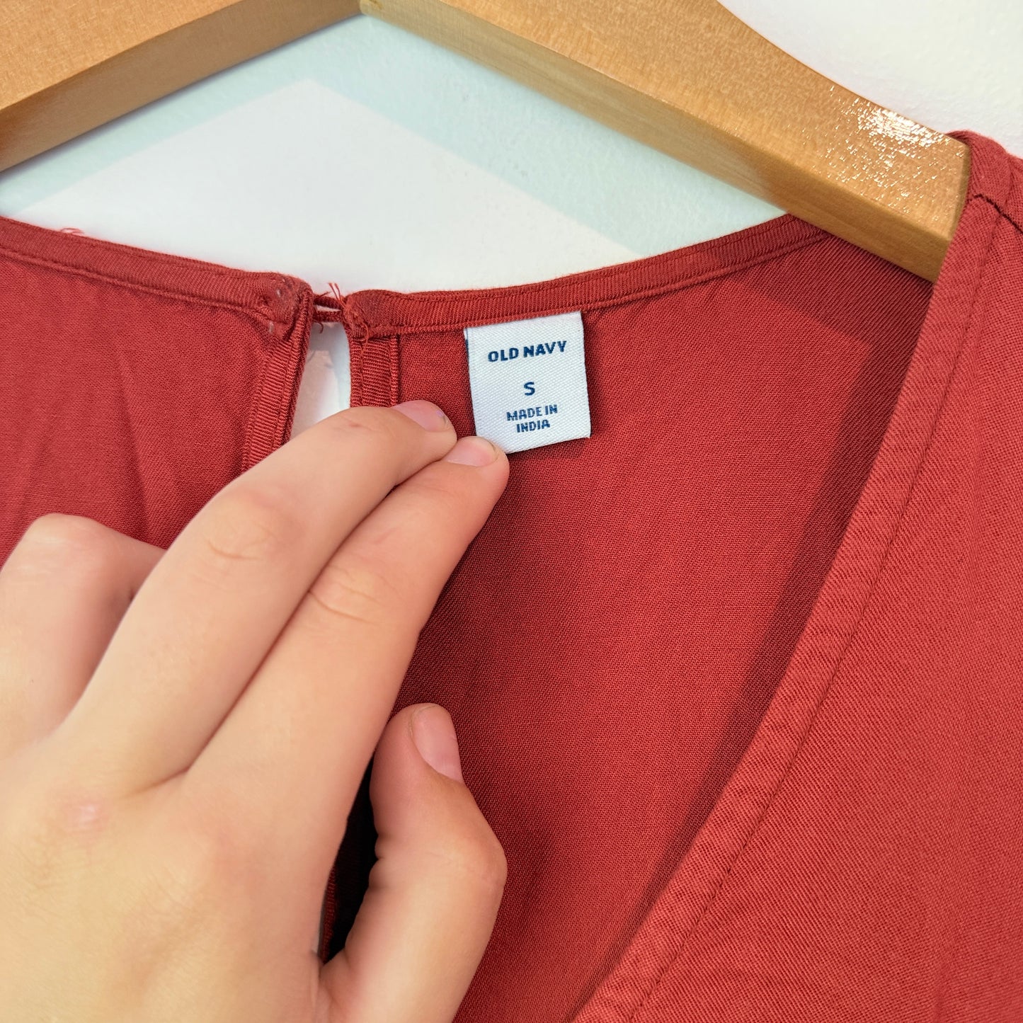 Old Navy Size S Rust Sleeveless V-Neck Wide-Leg Jumpsuit