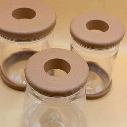 Small Vases Set Clear Minimalist Design