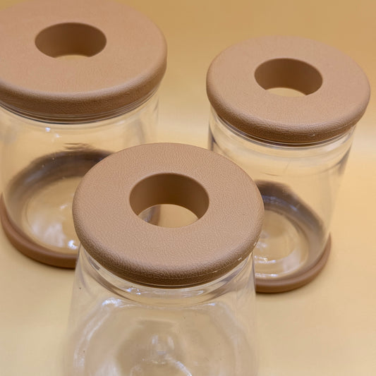 Small Vases Set Clear Minimalist Design