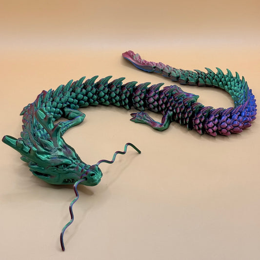 Articulated Rainbow Dragon 3D Printed Desk Toy