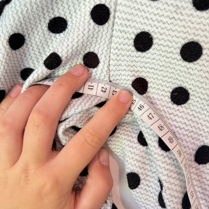 Brand Unknown Size U/Arm 42cm White & Black Polka Dot Jacket
