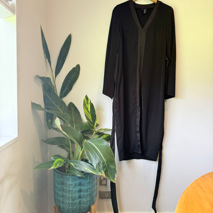 Rozelle Zheng Size S Black Long-Sleeved Tunic Dress