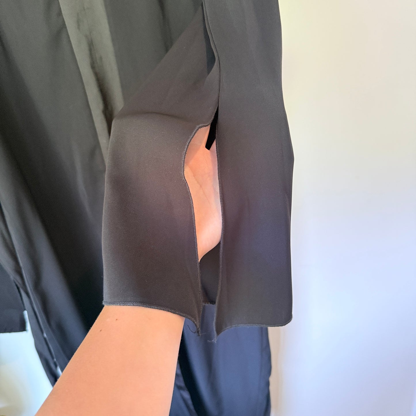 Rozelle Zheng Size S Black Long-Sleeved Tunic Dress