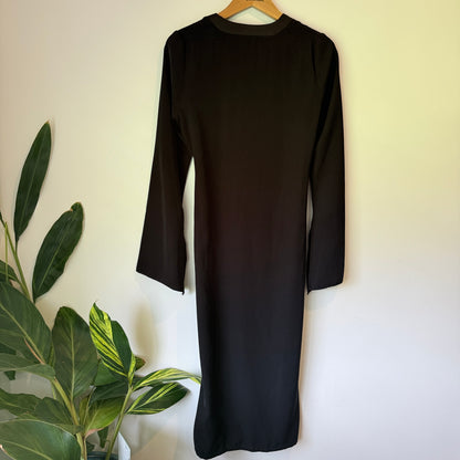 Rozelle Zheng Size S Black Long-Sleeved Tunic Dress