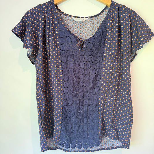 Spirit Size 10 Dark Blue Women's Blouse