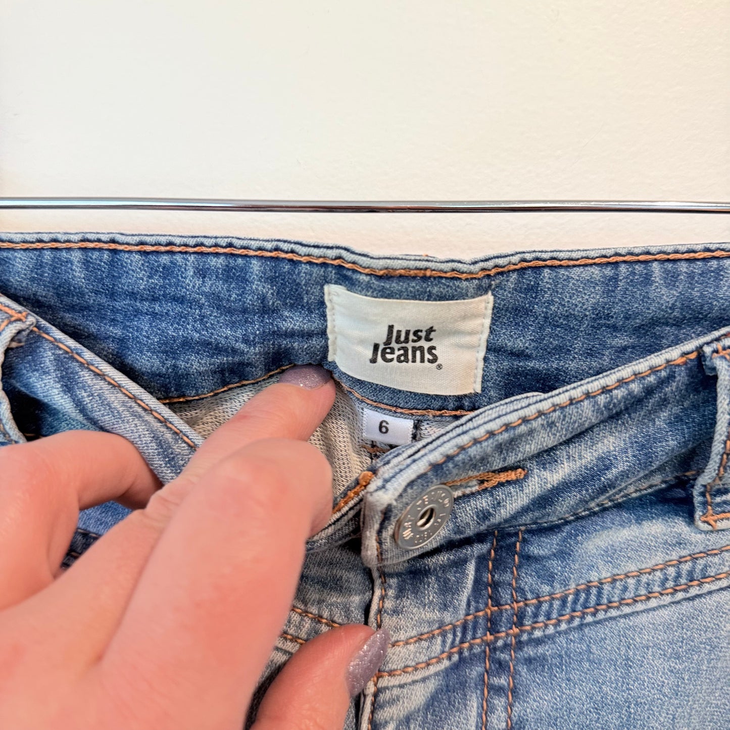 Just Jeans Size 6 Amaze Knit Denim Mid Rise Jeans