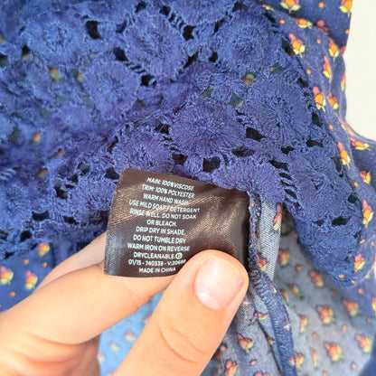 Spirit Size 10 Dark Blue Women's Blouse