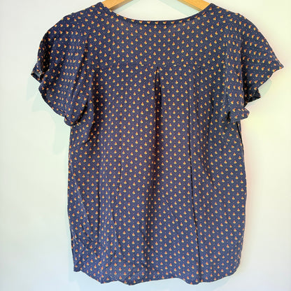 Spirit Size 10 Dark Blue Women's Blouse