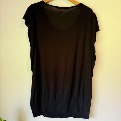 Maya Size L Black Short-Sleeved Top